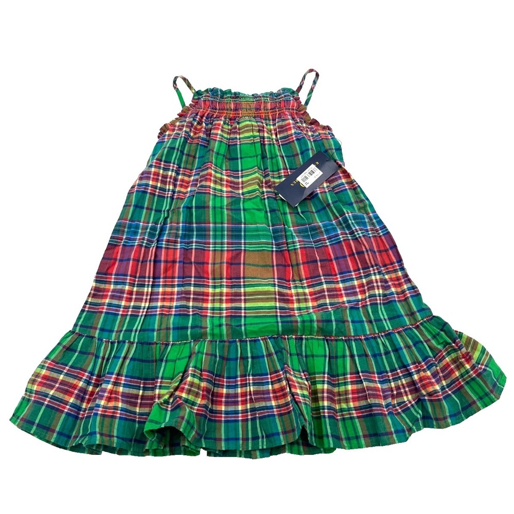 Polo Ralph Lauren Girls Spring IV‎ Sleeveless Striped Empire Ruffled Dress 4/4T